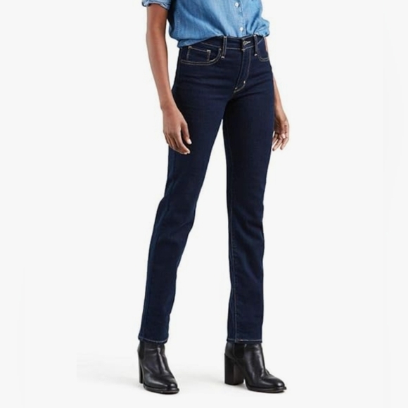 Levi's 505 Women's Straight Leg Blue Jeans, Waist 28 - Picture 1 of 11